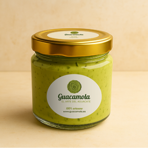 Guacamola envase de vidrio